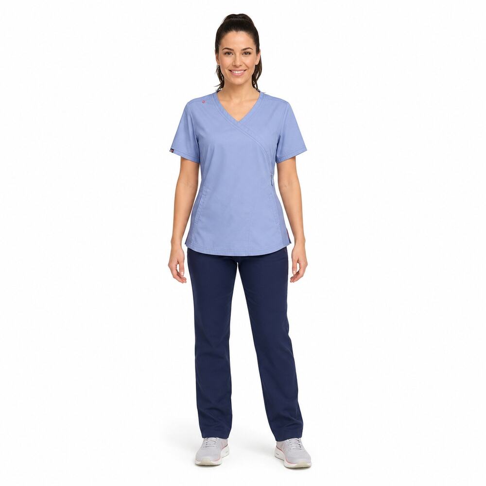 Koi lite scrub top size medium slim fit stretch comfort with pockets